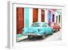 Cuba Painting - Blue and Red-Philippe Hugonnard-Framed Art Print