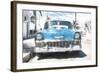 Cuba Painting - Blue Chevy-Philippe Hugonnard-Framed Art Print