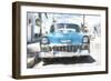 Cuba Painting - Blue Chevy-Philippe Hugonnard-Framed Art Print