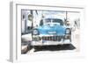 Cuba Painting - Blue Chevy-Philippe Hugonnard-Framed Art Print