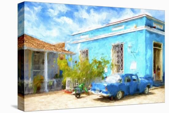 Cuba Painting - Blue Life-Philippe Hugonnard-Stretched Canvas