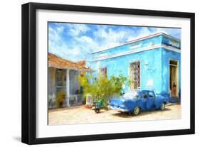 Cuba Painting - Blue Life-Philippe Hugonnard-Framed Art Print