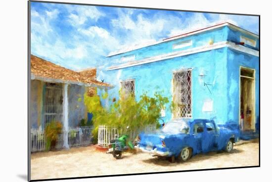 Cuba Painting - Blue Life-Philippe Hugonnard-Mounted Art Print