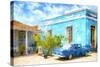 Cuba Painting - Blue Life-Philippe Hugonnard-Stretched Canvas