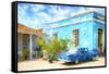 Cuba Painting - Blue Life-Philippe Hugonnard-Framed Stretched Canvas