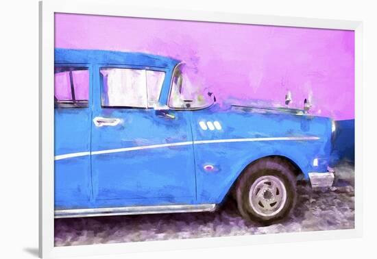 Cuba Painting - Blue Sensation-Philippe Hugonnard-Framed Art Print