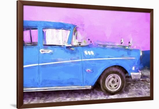 Cuba Painting - Blue Sensation-Philippe Hugonnard-Framed Art Print