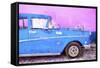 Cuba Painting - Blue Sensation-Philippe Hugonnard-Framed Stretched Canvas