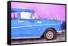 Cuba Painting - Blue Sensation-Philippe Hugonnard-Framed Stretched Canvas