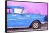 Cuba Painting - Blue Sensation-Philippe Hugonnard-Framed Stretched Canvas