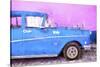 Cuba Painting - Blue Sensation-Philippe Hugonnard-Stretched Canvas