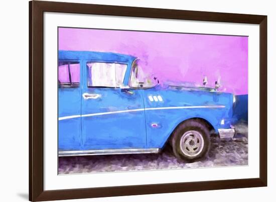 Cuba Painting - Blue Sensation-Philippe Hugonnard-Framed Art Print