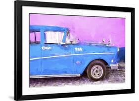 Cuba Painting - Blue Sensation-Philippe Hugonnard-Framed Art Print