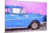 Cuba Painting - Blue Sensation-Philippe Hugonnard-Mounted Art Print