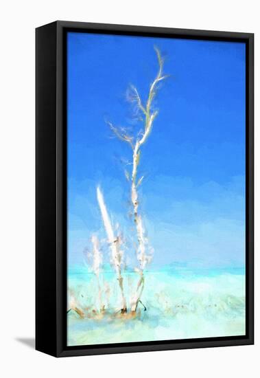 Cuba Painting - Blues Gradient-Philippe Hugonnard-Framed Stretched Canvas