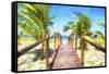 Cuba Painting - Boardwalk II-Philippe Hugonnard-Framed Stretched Canvas