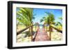 Cuba Painting - Boardwalk II-Philippe Hugonnard-Framed Art Print