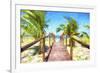 Cuba Painting - Boardwalk II-Philippe Hugonnard-Framed Art Print