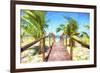 Cuba Painting - Boardwalk II-Philippe Hugonnard-Framed Art Print