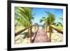 Cuba Painting - Boardwalk II-Philippe Hugonnard-Framed Art Print