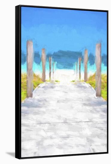 Cuba Painting - Boardwalk on the Beach-Philippe Hugonnard-Framed Stretched Canvas