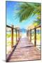 Cuba Painting - Boardwalk-Philippe Hugonnard-Mounted Art Print