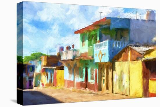 Cuba Painting - Bright Colors-Philippe Hugonnard-Stretched Canvas