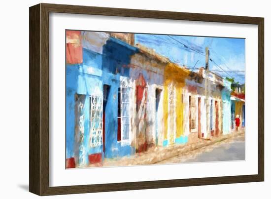 Cuba Painting - Brightly Colorful Facades-Philippe Hugonnard-Framed Art Print