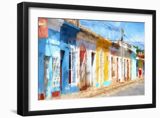 Cuba Painting - Brightly Colorful Facades-Philippe Hugonnard-Framed Art Print
