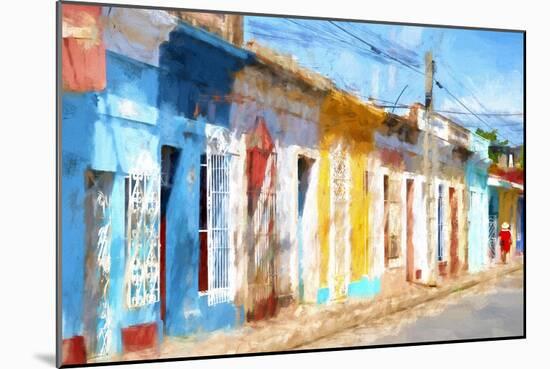 Cuba Painting - Brightly Colorful Facades-Philippe Hugonnard-Mounted Art Print