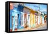 Cuba Painting - Brightly Colorful Facades-Philippe Hugonnard-Framed Stretched Canvas
