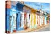 Cuba Painting - Brightly Colorful Facades-Philippe Hugonnard-Stretched Canvas