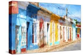 Cuba Painting - Brightly Colorful Facades-Philippe Hugonnard-Stretched Canvas