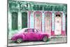 Cuba Painting - Candy Pink-Philippe Hugonnard-Mounted Premium Giclee Print