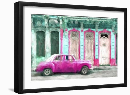 Cuba Painting - Candy Pink-Philippe Hugonnard-Framed Art Print