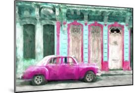 Cuba Painting - Candy Pink-Philippe Hugonnard-Mounted Art Print