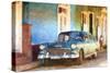 Cuba Painting - Chevrolet Look-Philippe Hugonnard-Stretched Canvas