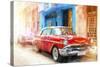 Cuba Painting - Chevys Style-Philippe Hugonnard-Stretched Canvas