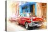 Cuba Painting - Chevys Style-Philippe Hugonnard-Stretched Canvas