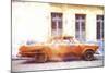 Cuba Painting - Classic American Car-Philippe Hugonnard-Mounted Art Print