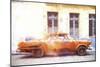 Cuba Painting - Classic American Car-Philippe Hugonnard-Mounted Art Print