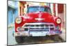Cuba Painting - Classic Car-Philippe Hugonnard-Mounted Premium Giclee Print