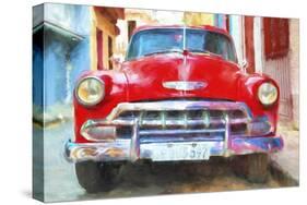 Cuba Painting - Classic Car-Philippe Hugonnard-Stretched Canvas
