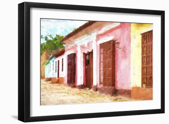 Cuba Painting - Colorful Alley-Philippe Hugonnard-Framed Art Print