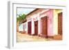 Cuba Painting - Colorful Alley-Philippe Hugonnard-Framed Art Print