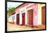 Cuba Painting - Colorful Alley-Philippe Hugonnard-Framed Art Print