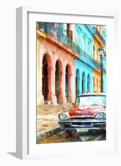 Cuba Painting - Colorful Facades of Havana-Philippe Hugonnard-Framed Art Print