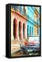 Cuba Painting - Colorful Facades of Havana-Philippe Hugonnard-Framed Stretched Canvas