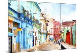 Cuba Painting - Colorful Havana-Philippe Hugonnard-Mounted Art Print