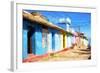 Cuba Painting - Colorful Street II-Philippe Hugonnard-Framed Art Print